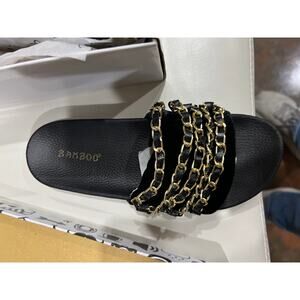 Women’s Size 5 Bamboo Cozy-03S Velvet Slide Sandal